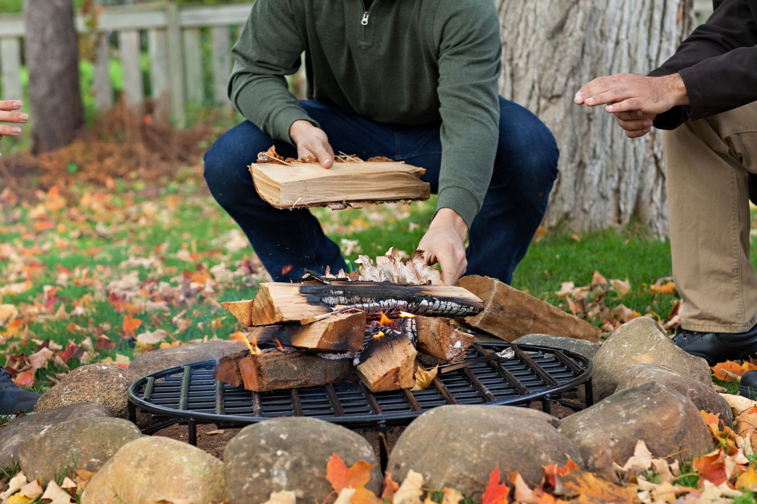 Building an outdoor fire