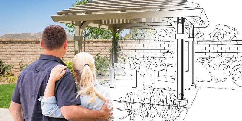 How to Safely Add a Fire Feature to a Pergola? | Firepit Building | Walden Backyards