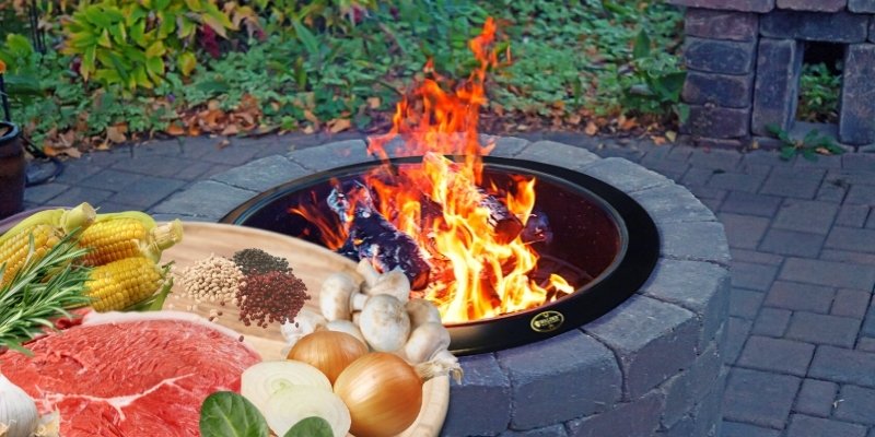 Cooking over shop a fire pit