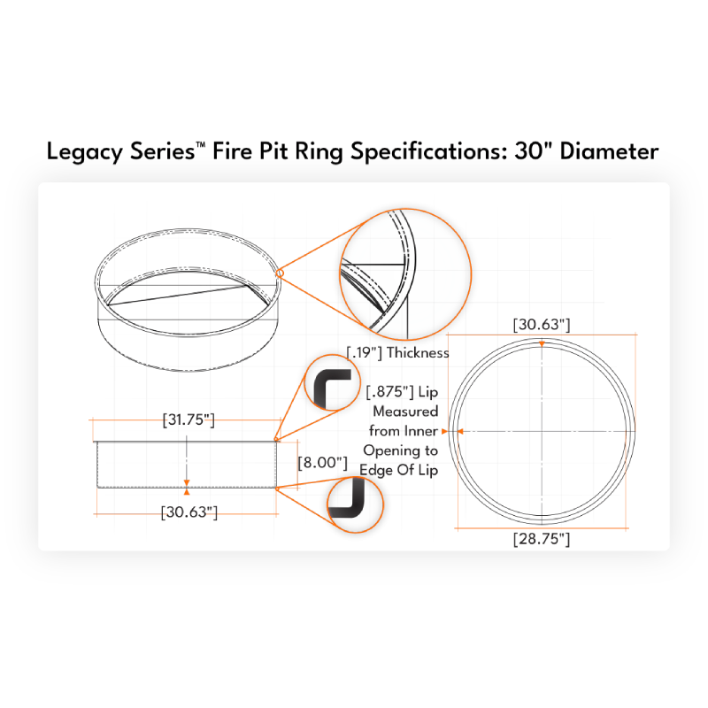 Legacy Series™ 30" Fire Pit Ring
