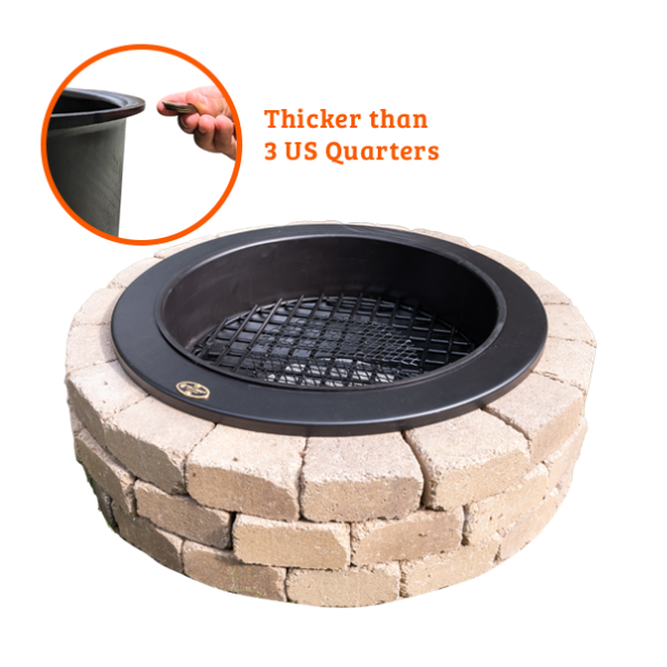 Fire Ring Thicker than 3 US Quarters Heavy Duty Steel