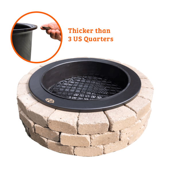 Fire Ring Thicker than 3 US Quarters Heavy Duty Steel
