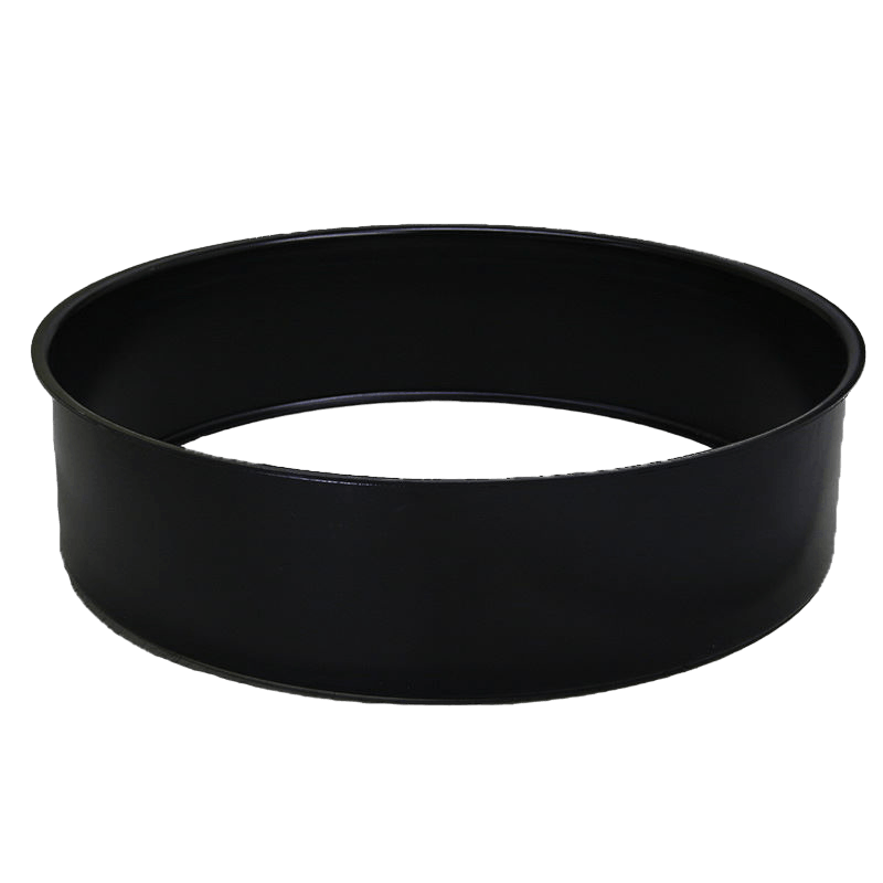 round powder-coated steel fire pit ring with no bolts or welds
