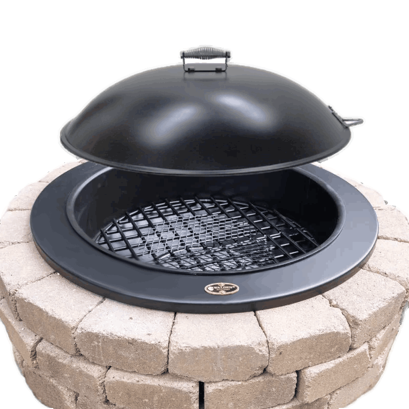 The Legacy Series Complete Fire Pit Insert comes features a sturdy steel fire ring and safe snuffer lid. The foldable grate offers airflow to enhance the burn of your firewood and allows for easy removal and clean up of the ash basin after your fire.