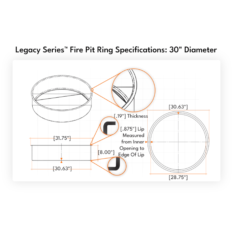 Legacy Series™ 30" Fire Pit Ring