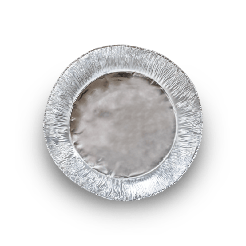 Single aluminum ash basin liner tall funneled liner with flat round base