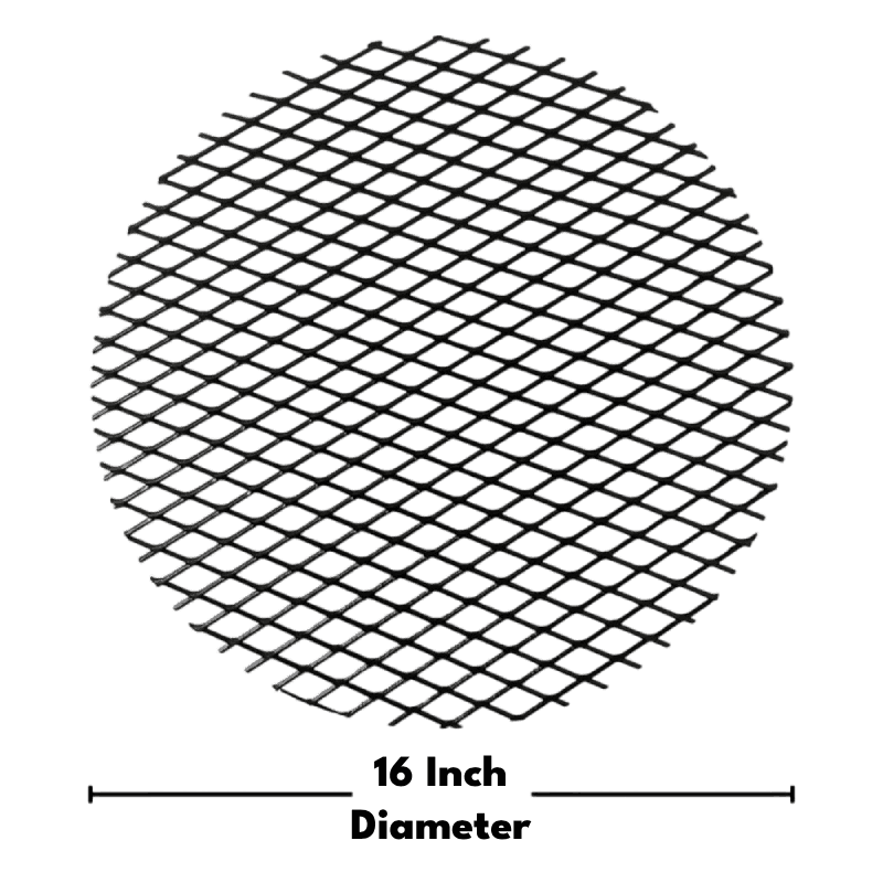16 inch diameter mesh perfect for the  heart of the fire