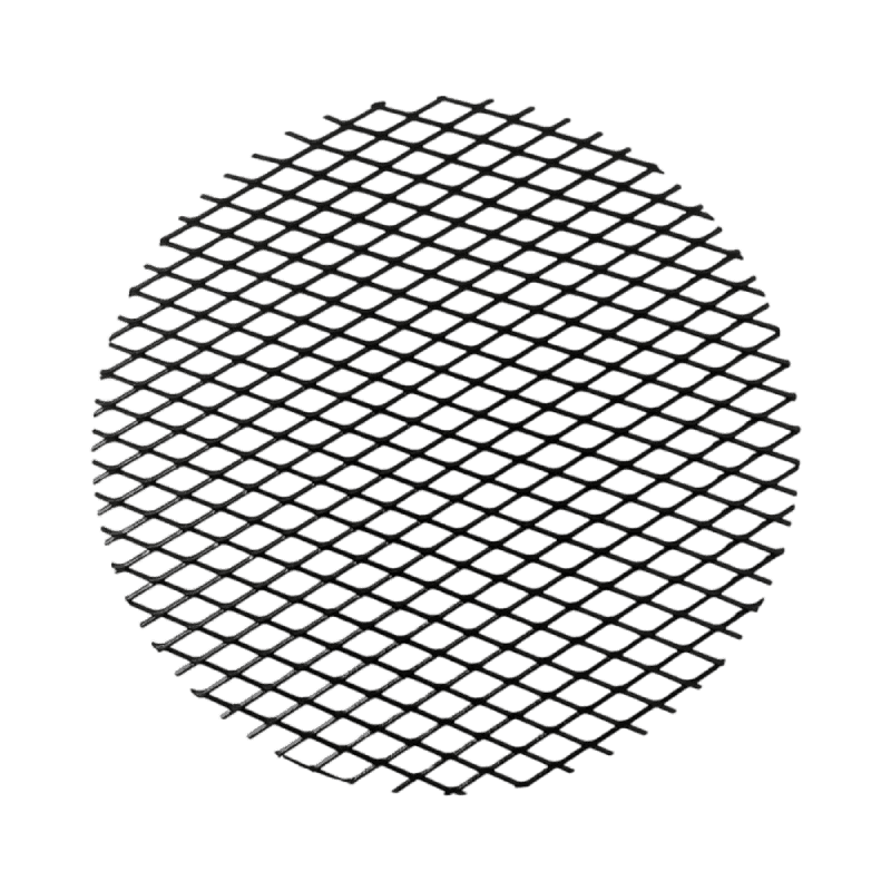 16 inch round steel mesh to hold embers in the flames above the ground